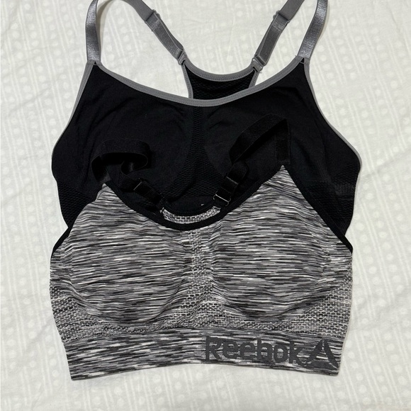 Reebok Black and Gray Sports Bras - Picture 1 of 2